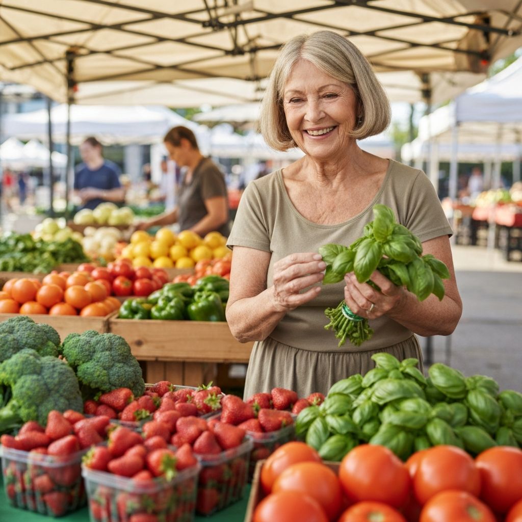 Person selecting fresh produce